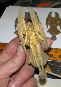 Vintage 5" Brass Angel with Wings DECORATIVE ELEMENT MOUNT OR HANG, NEW "OTHER" - Picture 1 of 4