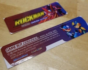 Nintendo Game Boy Advance AGB-001 MEGAMAN & ROCKMAN CONSOLE LABEL BarCode Bundle - Picture 1 of 6