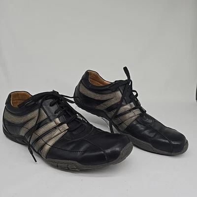 FLORSHEIM 'Thrust' Black Leather Shoes Sneakers Casual Classic Size 42 EE Laces - image 1 of 4