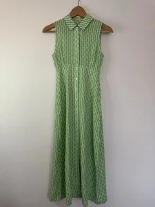 Whistles - Green Vertical Stack Shirt Dress - 4 - Picture 1 of 10