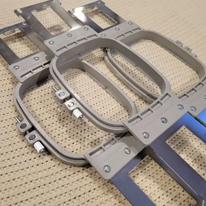 3x Brother Embroidery Machine Hoops. 3.9x3.9 Inch PR600/620/650/655/ PR1000 - Picture 1 of 3