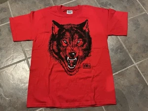 T-shirt vintage nuova senza scatola New World Order Wolf Pack WCW Wrestling rossa Large L Gildan - Foto 1 di 4