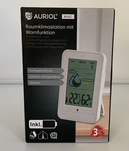AURIOL Raumklimastation mit Schimmelwarner Innenbereich weiß NEU OVP - Bild 1 von 3