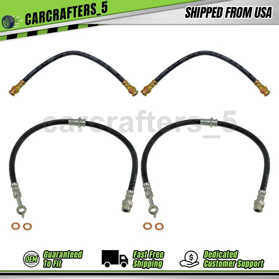 4 前后制动液压软管适用于 1986 年马自达 B2000 2.0L — 第 1/4 张图片