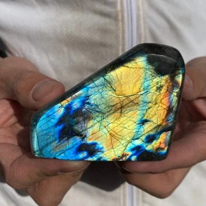 320g Natural Labradorite Quartz Crystal Mineral Spectrolite Healing - Picture 1 of 7