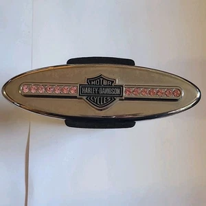 Harley Davidson Hitch Receiver 2 inch Cover Pink Swarovski Crystals Chrome - Picture 1 of 7