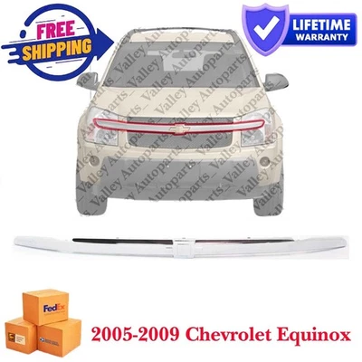 Chrome Fits 2005-2009 Chevrolet Equinox New Front Grille Trim Molding 25906306 Foto 1 de 4