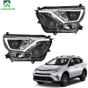 Repuesto de faros para Toyota RAV4 2016-2018 LH+RH lente transparente lateral halógeno - Imagen 1 de 12