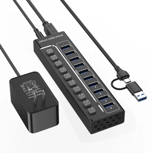 10 in 1 USB 3.0 HUB docking station Typec hub with switch computer data multi - Picture 1 of 18
