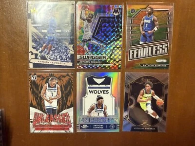 Anthony Edwards Lot. Select Rookie RC. Swagger. Contenders Optic Uniformity. - image 1 of 4