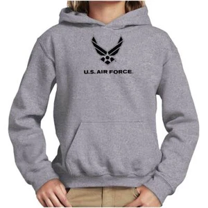 Officially Licensed US Air Force Wings Logo Youth Hooded Sweatshirt Boy or Girl - Picture 1 of 9