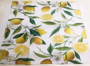 1 PAIR Kitchen Rod Pocket Window Curtains in Cheerful Lemon Design Pattern - Picture 1 of 5