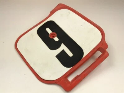86 Honda XR80 XR 80 100 OEM Front Number Plate Fairing Plastic Red 9-G - Image 1 of 4