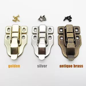 Jewelry Chest Cabinet Wood Box Suitcase Case Trunk Toggle Hasp Latch Clasp Clip - Picture 1 of 14