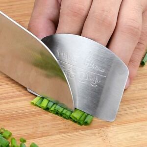 Kitchen Finger Hand Protector Guard Stainless Steel Chop Slice Shield Cook Tool