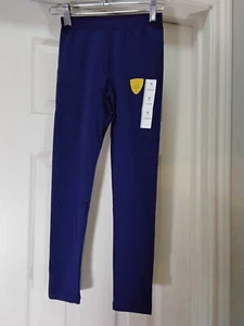 New Cat & Jack Girls 7 8 year Leggings Full Length Stretch Navy Blue Uniform - Picture 1 of 4