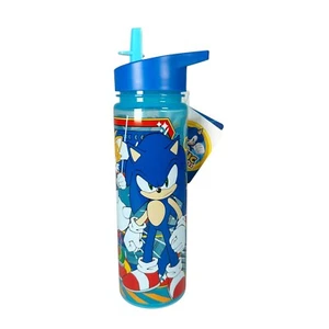 Sonic The Hedgehog Reusable Travel Water Bottle Durable Design 600ml New Gift - Picture 1 of 3