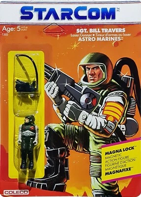 StarCom™ SGT. Bill Travers Action Figure, Vintage 1986, New! MOSC! AFA IT!! - Image 1 of 2