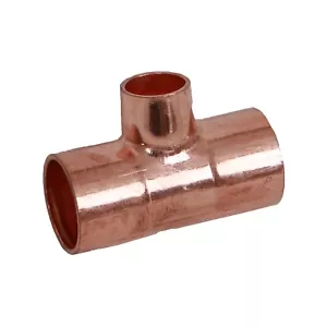 Brasshards 20 x 20 x 15mm Copper Capillary Reducing Tee Plumbing Fittings - Picture 1 of 2