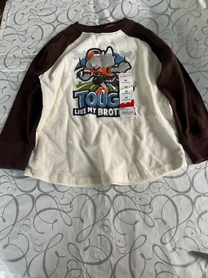 Camiseta gráfica de manga larga Jumping Beans para niños resistente como Brother talla 4T nueva con etiquetas Foto 1 de 4