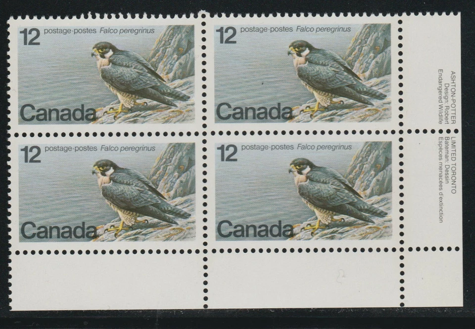 1978 Canada SC# 752 LR - Endangered Wildlife - Plate Block M-NH Lot # 2815d - Image 1 of 1
