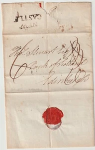 1783 NEWCASTLE PMK BAKER & CO (BANKERS) 3d 6d & 10d POSTAGE TO RBOFS EDINBURGH - Picture 1 of 2