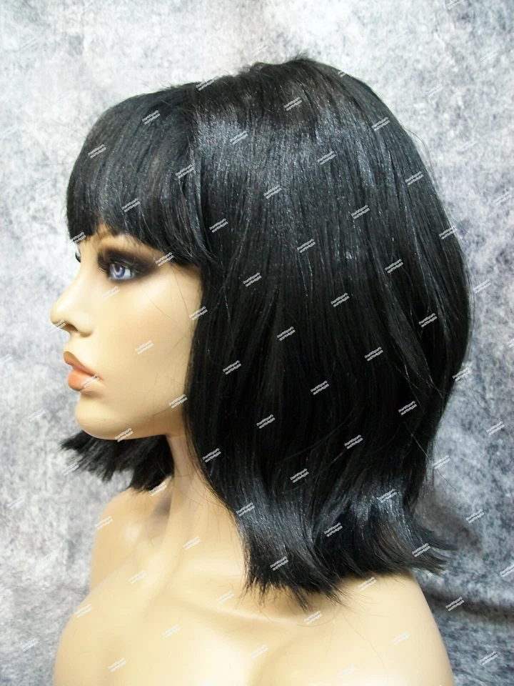 Black Starlet Wig 60s Bouffant Anime Cosplay Retro Sock Hop Waitress Cheerleader - Image 1 of 4