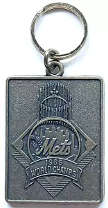 NEW 1986 NEW YORK METS WORLD SERIES BASEBALL CHAMPIONS SONY PROMO METAL KEYCHAIN - Picture 1 of 2