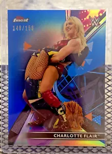 2021 TOPPS FINEST WWE BLUE REFRACTOR PARALLEL #7 CHARLOTTE FLAIR 148/150 - Picture 1 of 14