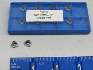 KOMET W27-20100.0404 INSERTOS DE PERFORACIÓN DE CARBURO (10 PIEZAS) NUEVOS - Imagen 1 de 2