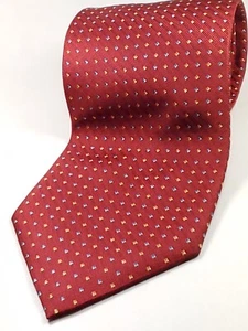 DANIEL DE FASSON Handmade 100% Silk Tie Men's Red Necktie NEW - Picture 1 of 3