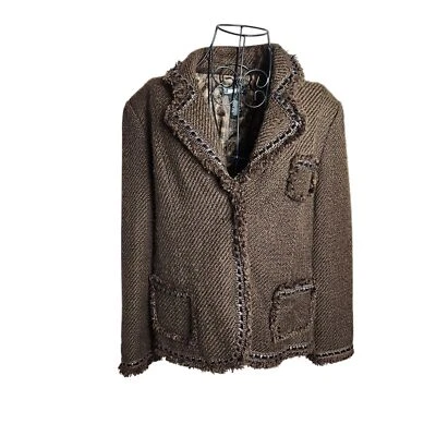 Dialogue Brown Tweed Blazer Jacket Size 14 - Image 1 of 4