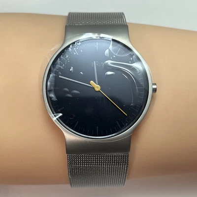 BRAUN BN0211 Quartz Men’s Watch Black Dial Mesh SS Strap Boxed Unused #997A - image 1 of 4