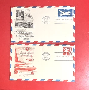 UNITED STATES STAMPED AIRMAIL ENVELOPES SC#UC26 & UC34 UA - Picture 1 of 1