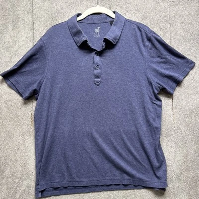 Camisa polo masculina Raffi azul média algodão escritório casual manga curta básica - Imagem 1 de 4