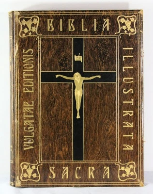 3 vol. art nouveau book designed by Walter Crane, Holy Bible, Biblia Sacra, 1901 - Image 1 of 4