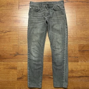 Saint Laurent Jeans Mens 30x28 Black Gray Straight Skinny Denim D02 M/SK - LW - Picture 1 of 23