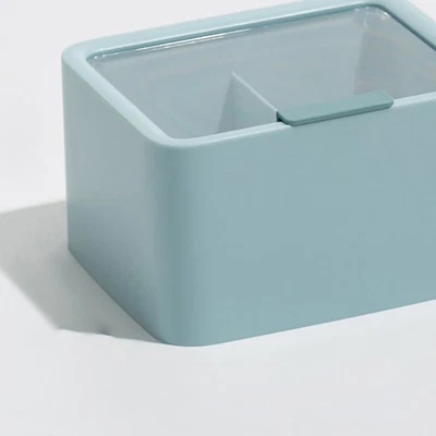 ˜(Blue)Lipstick Storage Box Large Capacity Double Layer Grid Design - Image 1 of 4