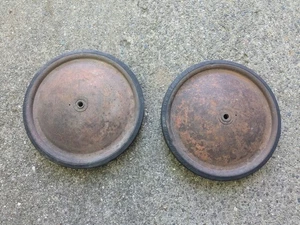 ANTIQUE Vintage Set of 2 OFFICIAL SOAP BOX DERBY Wheels & Tires 12” - Picture 1 of 19