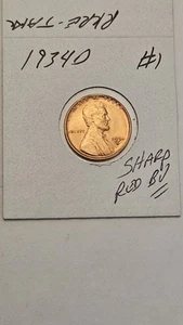 wheat penny 1934D SHARP RED BU 1934-D LOT #1 LINCOLN CENT GREAT UNC RED LUSTER - Picture 1 of 5