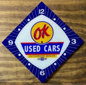 15" Chevrolet OK Used Cars Diamond Replacement Clock Face for Pam Clock - Picture 1 of 1