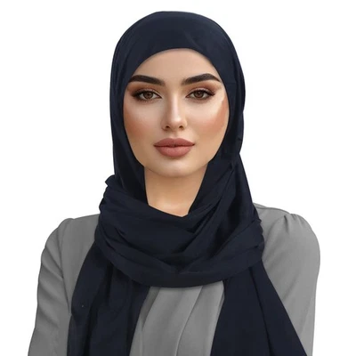 Instant Chiffon Hijabs Women Jersey Bonnet Islam Shawls and Wraps Bonnet Turban - Image 1 of 4