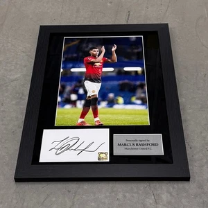 Marcus Rashford Manchester United Autograph Signature Framed Photo with COA - Picture 1 of 10