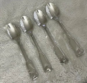 Cambridge 18/8 Stainless Korea SHELL Teaspoons (4) | READ DESC !! - A - Picture 1 of 9