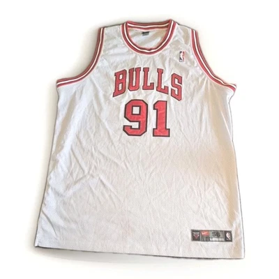 Chicago Bulls Dennis Rodman Basketball NIKE AUTHENTUC Jersey #91 SIZE 56 - Image 1 of 4