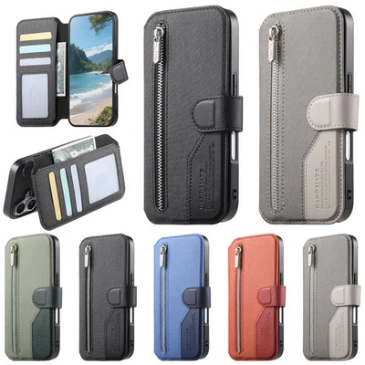 Para iPhone 17 Pro Max Air 16 15 14 13 12 11 Mag Seguro Desmontable Abatible Billetera Estuche Foto 1 de 4