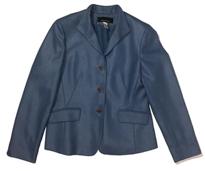 Jones New York Blue Jacket Ladies Blazer Size 10 - Picture 1 of 4