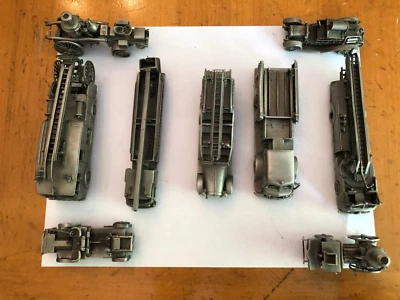 9 pewter FIRE ENGINES by Franklin Mint   3" - 5.5" in length  in good shape - Image 1 of 4