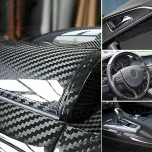Dash Warp Interior Dashboard Carbon Fiber Vinyl Stickers Air Realease Bubble US - Picture 1 of 24