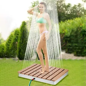Outdoor Floor Shower with Foot Control Non-Slip Garden Shower Panel - Picture 1 of 9